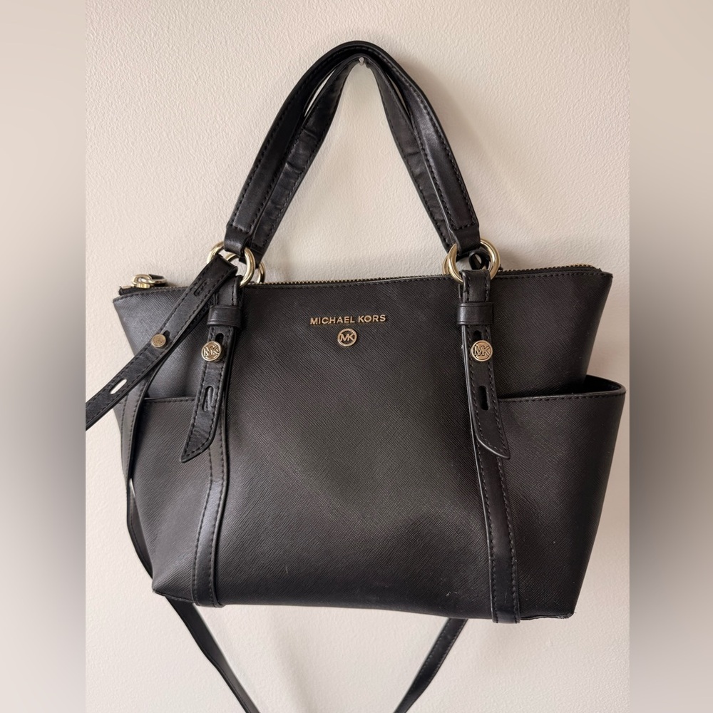 Michael Kors Sullivan Small Saffiano Leather Top-Zip Tote Crossbody Bag